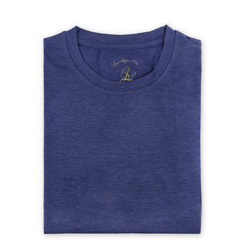 Steven Land | T-Shirt | Crew Neck | Brushed Ultra Soft | Midnight Blue