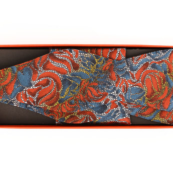 Steven Land 100% Silk  Self Bow Tie and Hanky Set