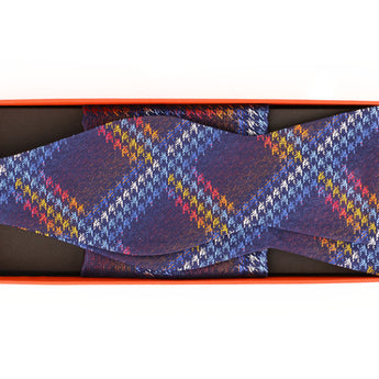 Steven Land 100% Silk  Self Bow Tie and Hanky Set