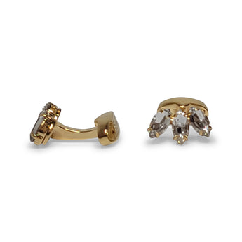 Steven Land Cufflinks | Three Crystals in Gold