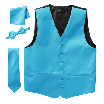 Steven Land Solid 4-pc. Vest with Matching Tie, Bowtie & Pocket Square