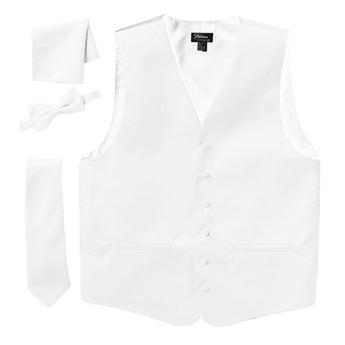 Steven Land Solid 4-pc. Vest with Matching Tie, Bowtie & Pocket Square